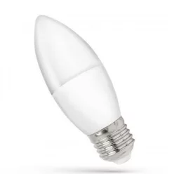   LED fényforrás, E27, gyertya forma, SMD2835, 6W, 520LM, 52MA, 4000K, 120°, 230V/AC