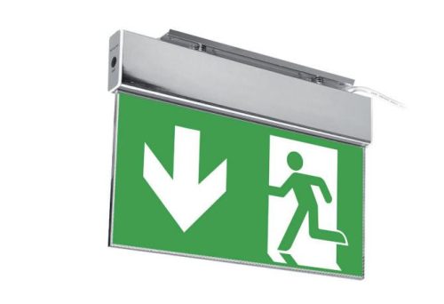 Vészvilágító lámpatest LED IP40 akkumulátoros  állandó, oldalfali és mennyezeti