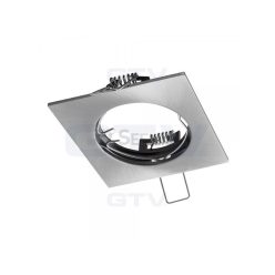   Beépíthető fix szögletes spot lámpatest szálcsiszolt króm