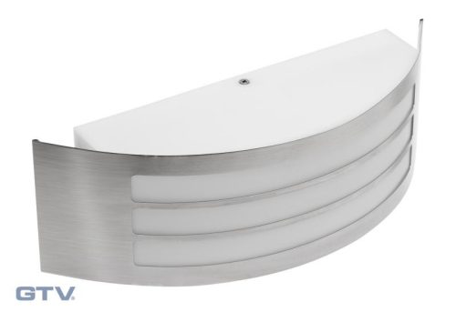 Astrit kültéri oldalfali lámpa (E27) szálcsiszolt króm