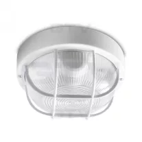 Hajólámpa kerek műanyag ráccsal max.40W IP44