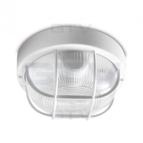 Hajólámpa kerek műanyag ráccsal max.40W IP44