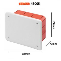 Gewiss kötődoboz süllyesztett 160x130x70 IP40 GW48005