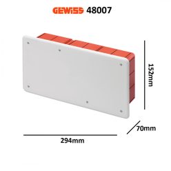 Gewiss kötődoboz süllyesztett 294x152x70 IP40 GW48007