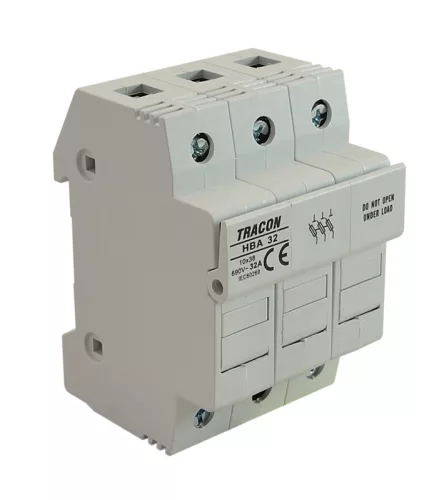Szakaszolókapcsoló-biztosítóhengeres bizt.hoz, maszkolható 20A, 8x32mm; Un=230V/400V