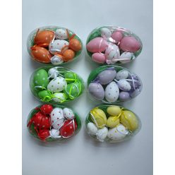 Húsvéti Műanyag Tojás Műfűvel 7db