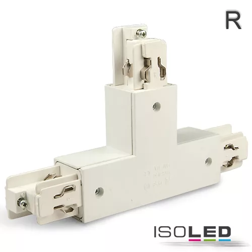 ISOLED 3 fázisú T összekötő, N vezető bal, védővezető jobb, fehér