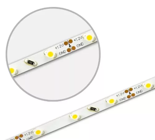 Prémium Micro LED szalag 60LED/m természetes fehér 400Lm/m 12V 5W/m 5mm széles