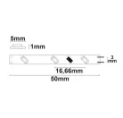 Prémium Micro LED szalag 60LED/m természetes fehér 400Lm/m 12V 5W/m 5mm széles