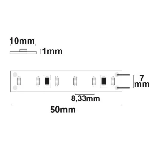 Prémium CRI90 LED szalag 120LED/m természetes fehér 1500Lm/m 24V 15W/m