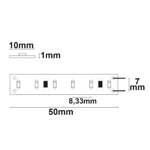 Prémium CRI90 LED szalag 120LED/m természetes fehér 1500Lm/m 24V 15W/m