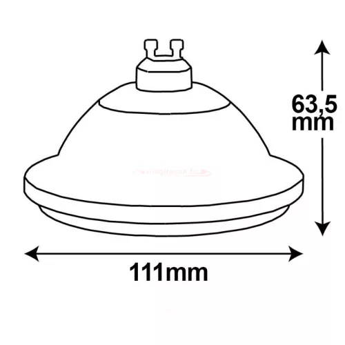 LED lámpa AR111  13W  75° 230V természetes fehér szürke