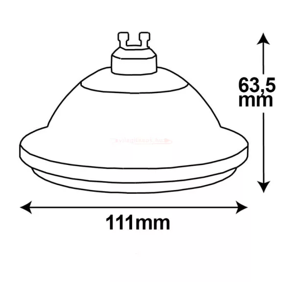 LED lámpa AR111  13W  75° 230V természetes fehér szürke