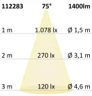 LED lámpa AR111  13W  75° 230V természetes fehér szürke