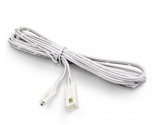 Hosszabbító kábel 2m MiniAMP csatlakozóval 2 eres  fehér 3A