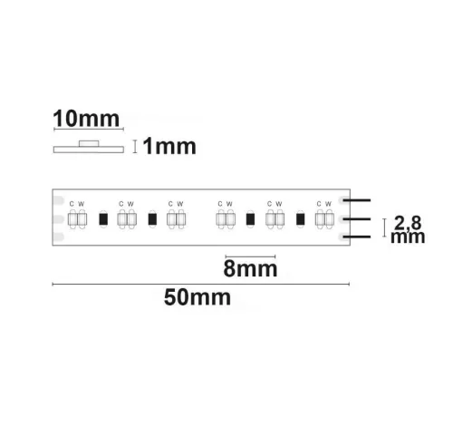 Prémium CRI90 dinamikus LED szalag 240LED/m 3000-6000K 1700Lm/m 24V 20W/m