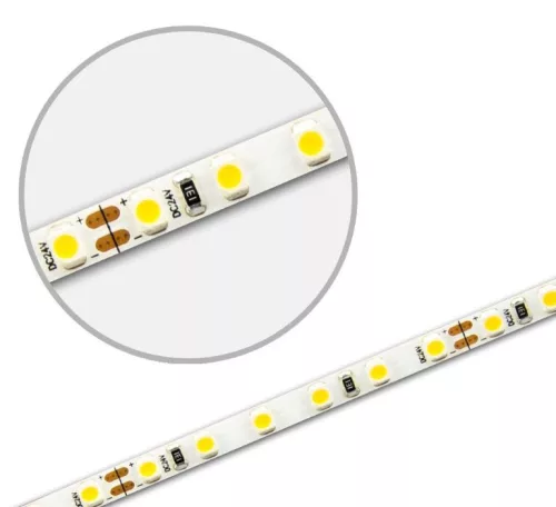 Prémium Micro LED szalag, 24 V, 9,6 W, IP20, meleg fehér 5 mm széles