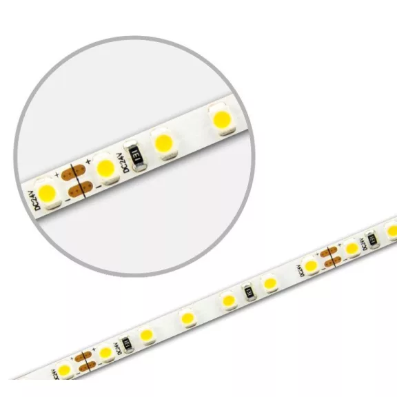Prémium Micro LED szalag, 24 V, 9,6 W, IP20, meleg fehér 5 mm széles