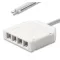 Elosztókábel 60cm szabad vezeték - 4 anya MiniAMP csatlakozóval 2 eres  fehér