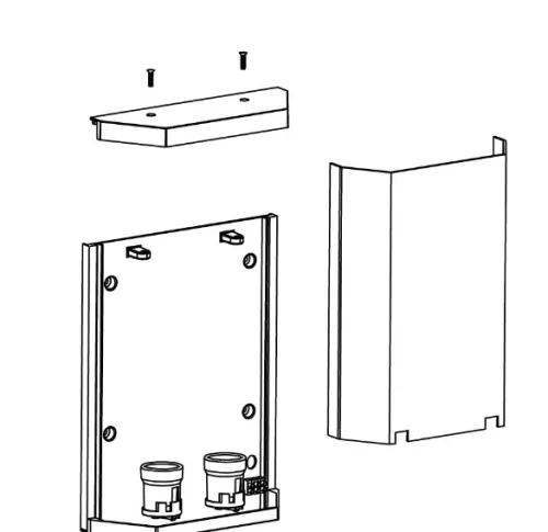 Isoled fali lámpa, 2xE27, IP54, antracit