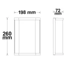 Isoled fali lámpa, 2xE27, IP54, antracit