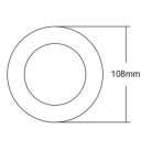 Alumínium fedél, kerek, fekete, Sys-90 süllyesztett szpotlámpához