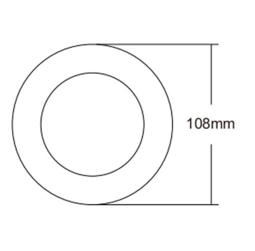 Alumínium fedél, kerek, fekete, Sys-90 süllyesztett szpotlámpához