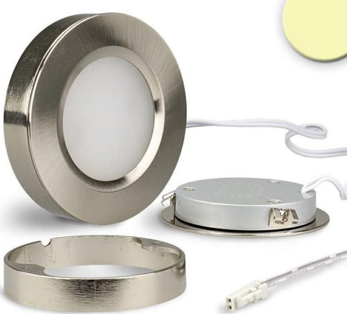 LED lámpa be és aláépíthető 24V 3W 160Lm 2800K ezüst MiniAmp csatlakozóval