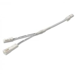   Hosszabbító elosztókábel 100cm 1 anya 2 apa MiniAMP csatlakozóval 2 eres  fehér 4A