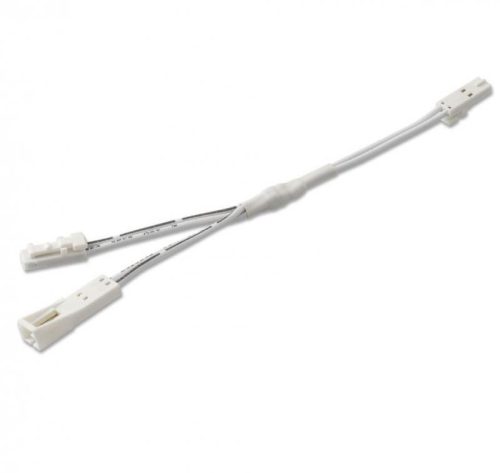 Hosszabbító elosztókábel 100cm 1 anya 2 apa MiniAMP csatlakozóval 2 eres  fehér 4A