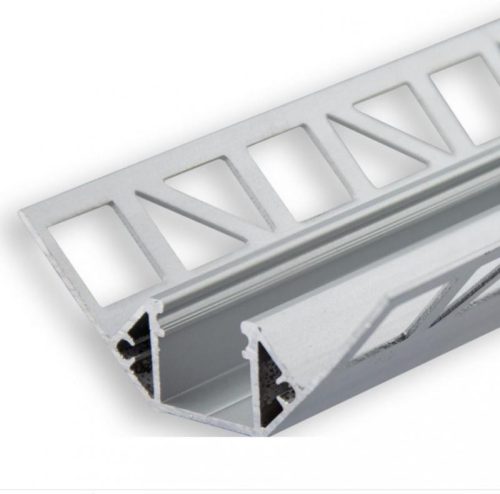 Csempeprofil fedél nélkül-belső sarokprofil-led szalaghoz és neonflex fénykábelhez