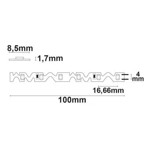 Prémium hajlítható CRI90 LED szalag 60LED/m 3000K 1200Lm/m 24V 12W/m