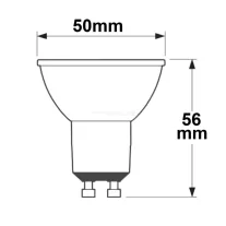   LED lámpa GU10 (5,5W/45°) Dimmelhető - meleg fehér Prizmás CRI90