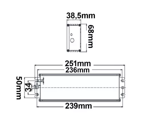 Prémium led tápegység 48V 250W IP67 1-10V dimmelhető