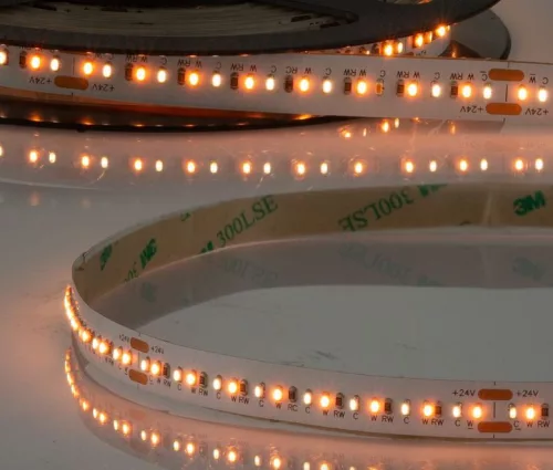 Prémium CRI95 DIMM-TO-WARM (naplemente) LED szalag 224LED/m 1800-2700K 1100Lm/m 24V 20W/m
