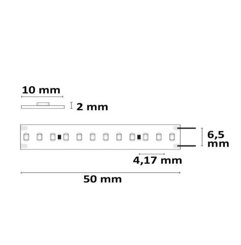 Prémium LED szalag 48V CRI95 IP20 7,5W/m 700Lm/m 3000K 5 méter