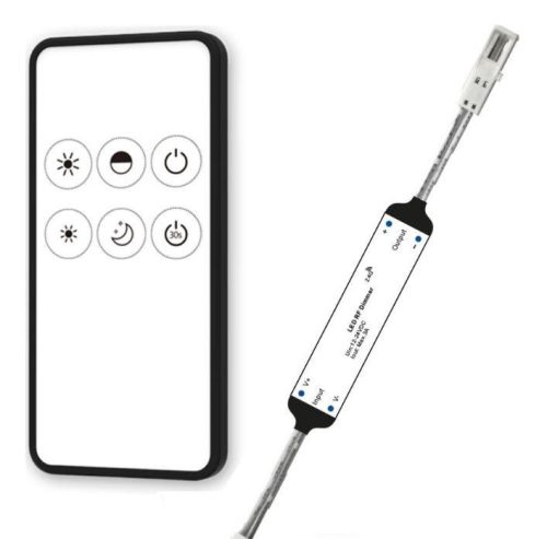 LED rádiós PWM Dimmer,MiniAMP csatlakozóval távirányítóval 12-24V DC 3A