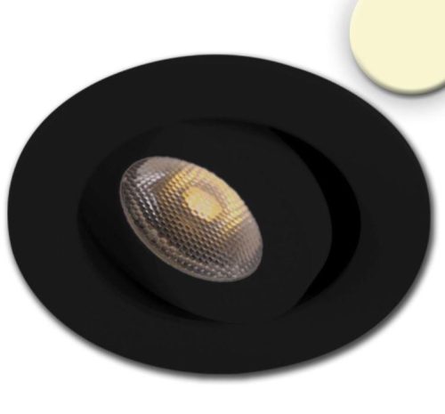 LED lámpa süllyesztett billenthető szpot 24V 3W 300Lm 3000K fekete MiniAmp csatlakozóval