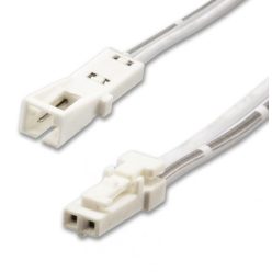   Hosszabbító kábel 100cm MiniAMP csatlakozóval 2 eres  fehér 3A