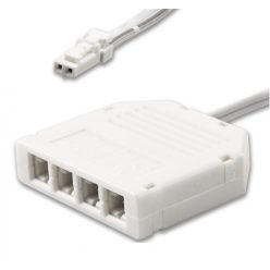   Elosztókábel 30cm 1 apa 4 anya MiniAMP csatlakozóval 2 eres  fehér