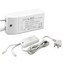 24V 30W LED tápegység MINIAMP csatlakozóval dugvillával