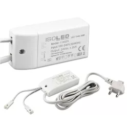 24V 30W LED tápegység MINIAMP csatlakozóval dugvillával
