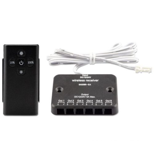 LED PWM Dimmer,MiniAMP csatlakozóval fali tartós érintős távirányítóval 12-24V DC 5A