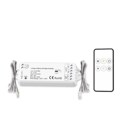 Dinamikus színhő, LED rádiós PWM Dimmer,MiniAMP csatlakozóval távirányítóval 12-24V DC 5A