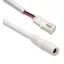 Adaptercsatlakozó kábel 10cm anya-DC MiniAMP csatlakozóval 2 eres  fehér 3A