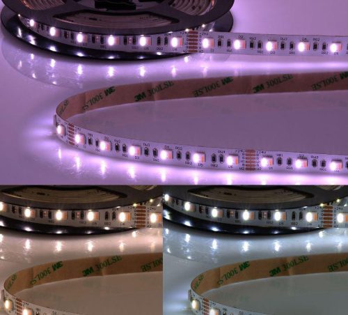 Prémium LED szalag 24V SIL IP20 19W/m RGB+CW+WW 1400Lm/m 5 méter