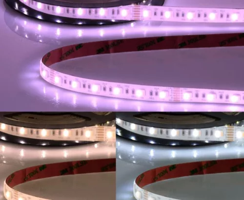 Prémium LED szalag 24V AQUA IP68 19W/m RGB+WW+CW UV álló 5 méter