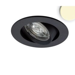   Prémium LED süllyesztett lámpa Slim68 fekete, kerek, 9W, meleg fehér, dimmelhető