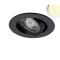 Prémium LED süllyesztett lámpa Slim68 fekete, kerek, 9W, meleg fehér, dimmelhető