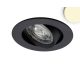 Prémium LED süllyesztett lámpa Slim68 fekete, kerek, 9W, meleg fehér, dimmelhető